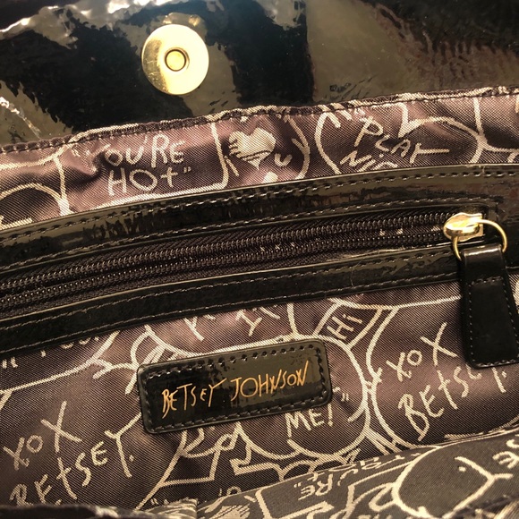 BETSEY JOHNSON *NWOT Quilted Pink/Black Tote Purse - Picture 7 of 9